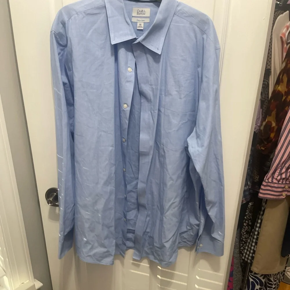 Croft & Barrow Men's Sky Blue Dress Shirt - Picture 5 of 14